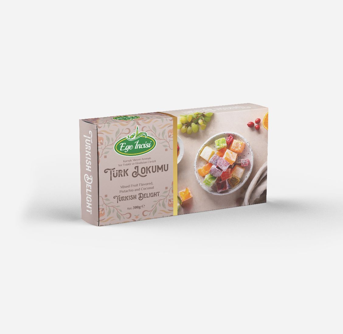 Turkish Delight (Mixed Fruit Flavor, Peanut and Coconut)