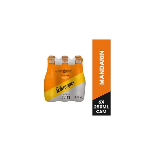Schweppes Mandarin 6x250ML Glass