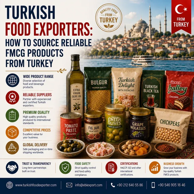 Turkish Food Exporters: How to Source Reliable FMCG Products from Turkey