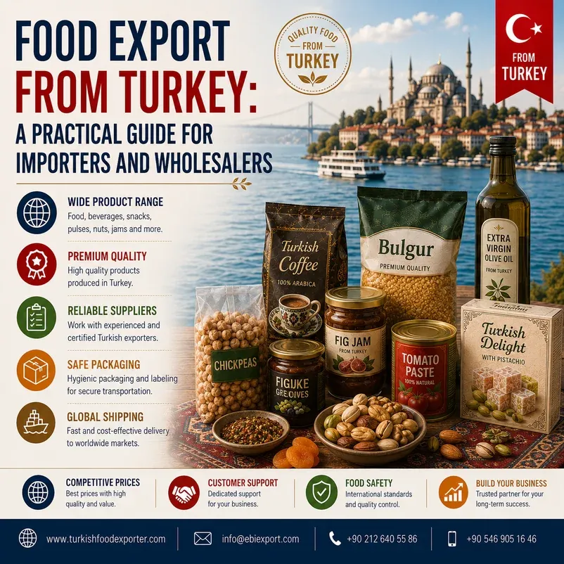 Food Export from Turkey: A Practical Guide for Importers and Wholesalers