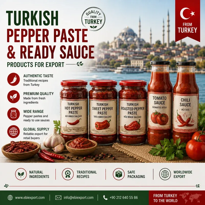 Turkish Pepper Paste and Ready Sauce Products for Export