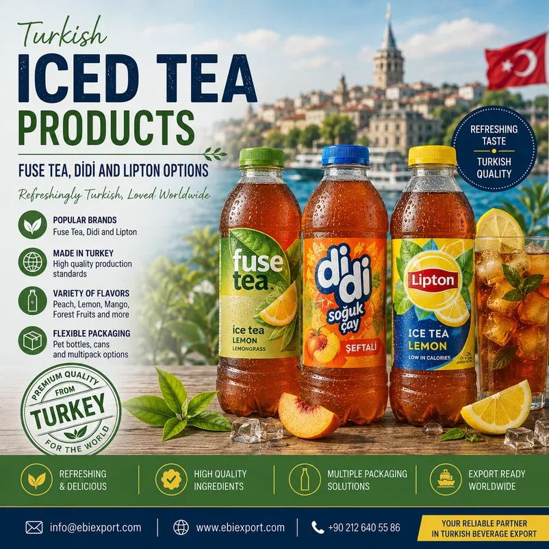 Turkish Iced Tea Products: Fuse Tea, Didi and Lipton Options